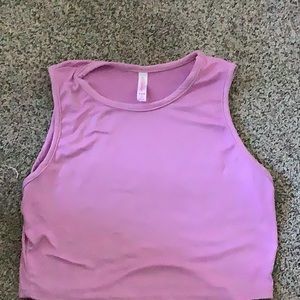 Soft crop pink tank